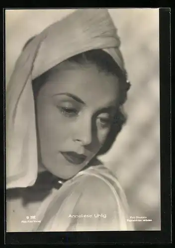 AK Schauspielerin Anneliese Uhlig mit Turban
