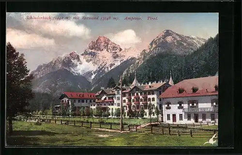 AK Ampezzo, Blick gegen Rotwand und Schluderbach
