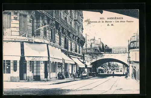 AK Asnières, Avenue de la Marne, Les deux Voutes