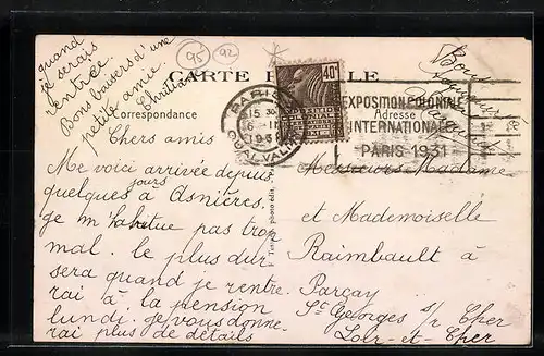 AK Asnières, Avenue de la Marne, Les deux Voutes