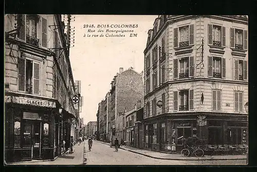 AK Bois-Colombes, Rue des Bourguignons à la rue de Colombes