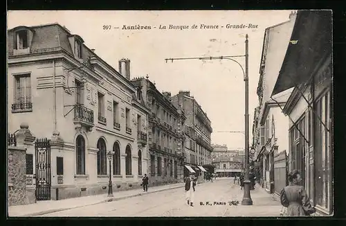 AK Asnières, La Banque de France, Grande-Rue