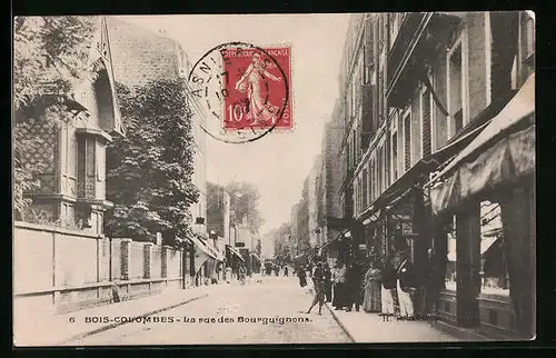 AK Bois-Colombes, La rue des Bourguignons