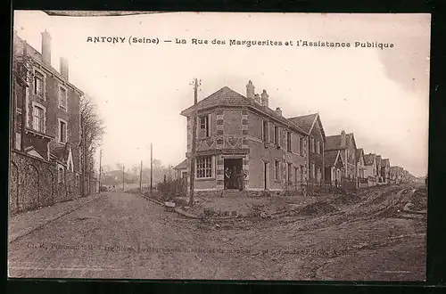 AK Antony, La Rue des Marguerites et l`Assistance Publique