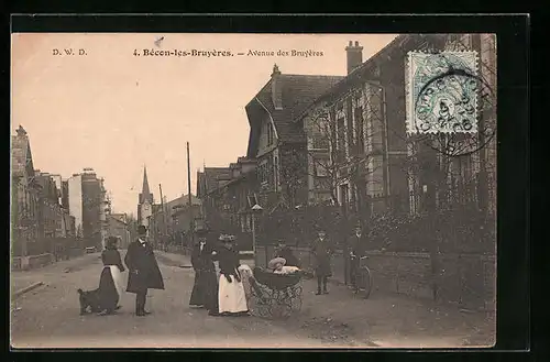 AK Bécon-les-Bruyères, Avenue des Bruyères