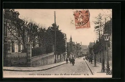AK Suresnes, Rue du Mont-Valérien, Strassenpartie