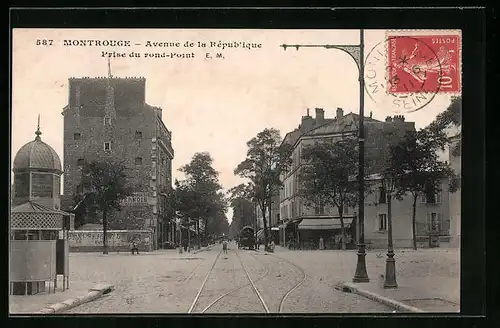 AK Montrouge, Avenue de la République prise du rond-Point