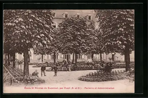 AK Buzenval, École St Nicolas de Buzenval par Rueil, Parterre et Administration