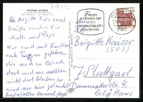 AK Witznau /Schwarzw., Canyon, Gasthaus Witznau, Ortsansicht