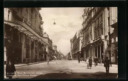 AK Belgrade, Rue Prince Michel, Strassenpartie