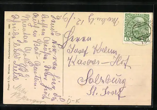 AK Mallnitz, Totalansicht mit Gebirge