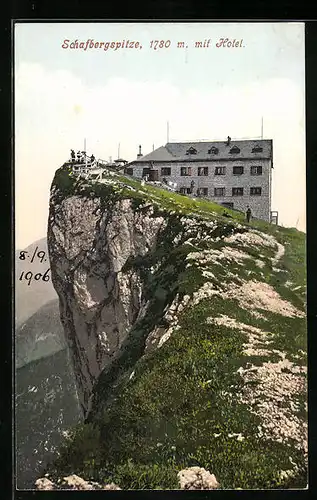 AK Schafbergspitze, Hotel und Aussichtspunkt