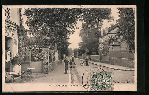 AK Asnières, Rue de Nanterre