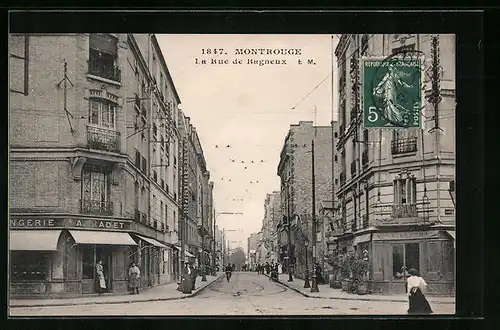 AK Montrouge, La Rue de Bagneux