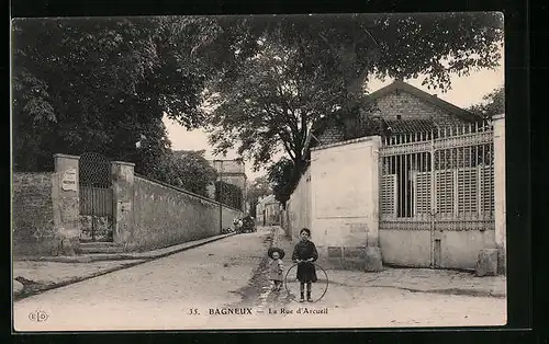 AK Bagneux, La Rue d`Arcueil