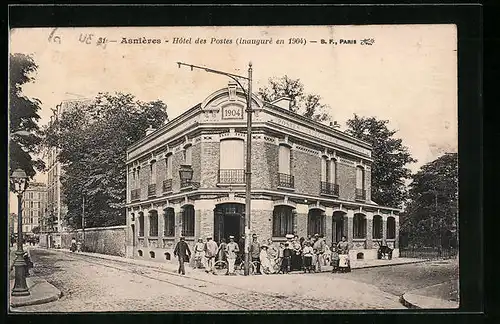 AK Asnières, Hotel des Postes (inaugure en 1904)