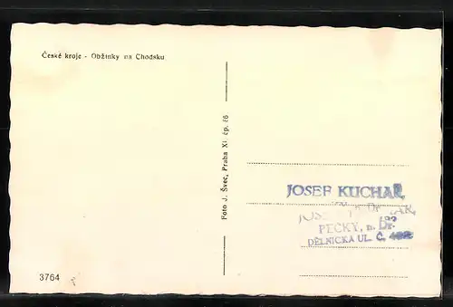 AK Cheské kroje - Obzinky na Chodsku