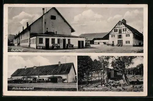 AK Aulendorf, Staatl. Viehzucht- und Melkerschule - Gutshof, Stall, Hühnerfarm