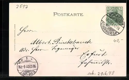 Passepartout-AK Mühlhausen i. Th., Post, Postkutsche auf Landstrasse