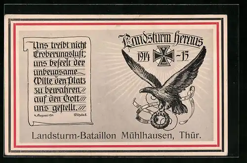 AK Mühlhausen i. Th., Landsturm-Bataillon