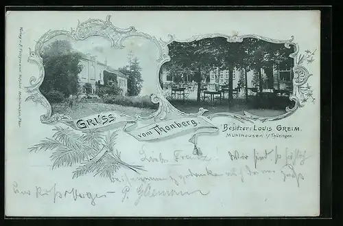 AK Mühlhausen i. Th., Gasthaus Thonberg v. Louis Greim