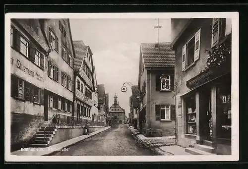 AK Bönnigheim, Kirchstrasse mit Geschäften