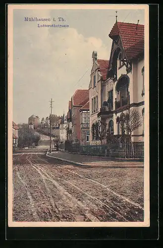 AK Mühlhausen i. Th., Villen an der Lutterothstrasse