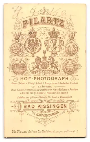 Fotografie Pilartz, Bad Kissingen, Salinenpromenade, Bürgerlicher mit Locken und Vollbart