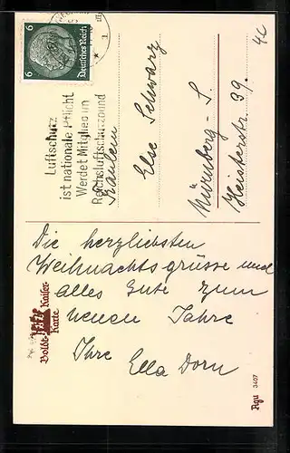 AK Scherenschnitt eines Engels mit Friedenstaube