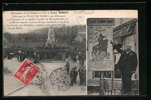 AK Chatillon, Monument de la Défense en face la Tour Biret