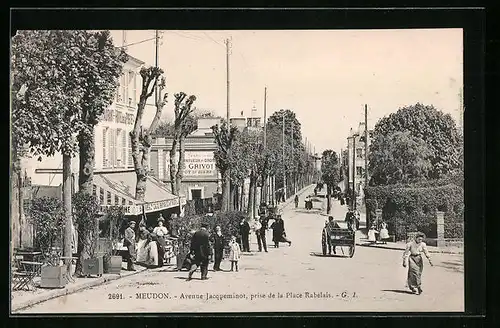 AK Meudon, Avenue Jacqueminot, prise de la Place Rabelais