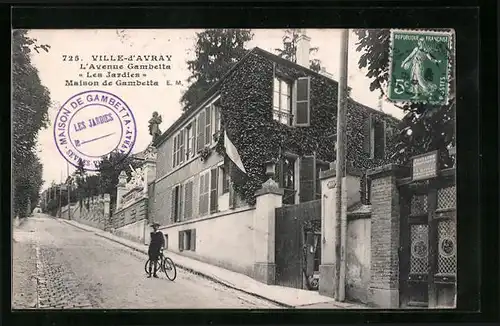 AK Ville-d`Avray, L`Avenue Gambetta, Maison de Gambetta
