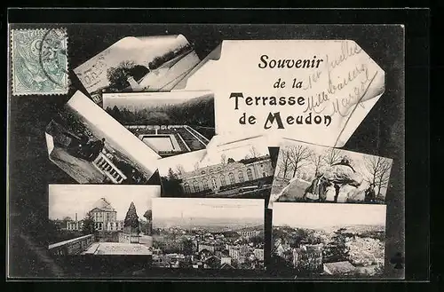 AK Meudon, Souvenir de la Terrasse de Meudon - Ortsansicht, Gartenanlagen