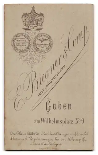 Fotografie E. Biegener & Co., Guben, Wilhelmsplatz 9, Junger Herr im Anzug mit Krawatte