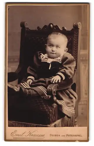Fotografie Emil Krause, Deuben, Baby im Matrosenanzug