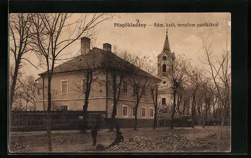 AK Püspökladány, Rom. kath. templom parokiaval