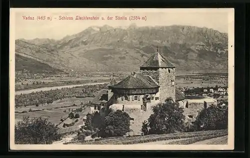 AK Vaduz, Schloss Liechtenstein und der Säntis