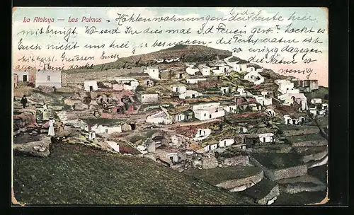 AK Las Palmas-La Atalaya, Ortsansicht aus der Vogelschau