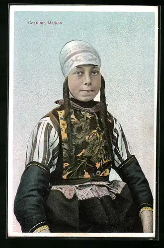 AK Marken, Niederländerin in Tracht