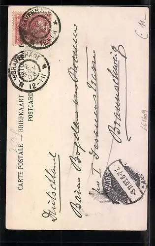 Künstler-AK Niederländischer Krabbenfischer