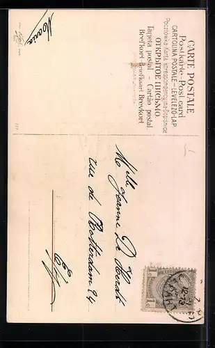 AK Kleine Holländerin hantiert mit Töpfen