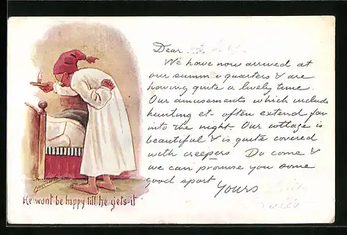 Künstler-AK Cynicus: He won`t be happy till he gets it