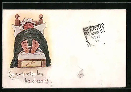 Künstler-AK Cynicus: Come where thy love lies dreaming