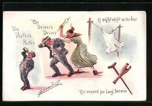 Künstler-AK Cynicus: The Porter`s Porter