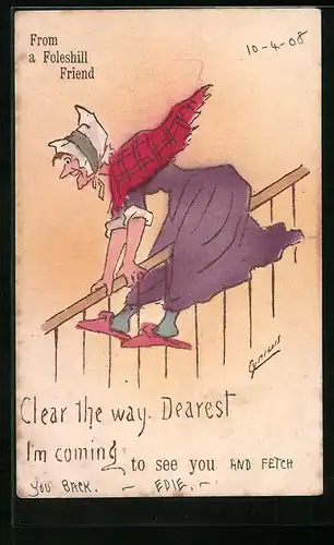 Künstler-AK Cynicus: Clear the way, Dearest