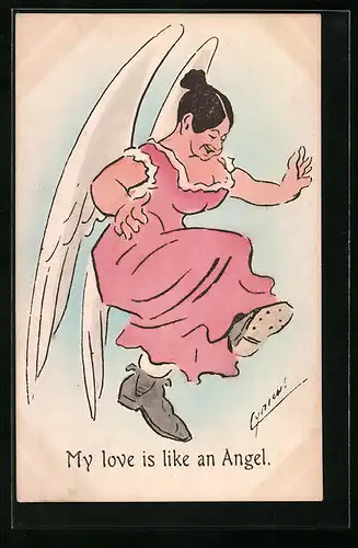 Künstler-AK Cynicus: My love is like an Angel