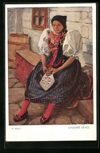 Künstler-AK Chodsko Devce