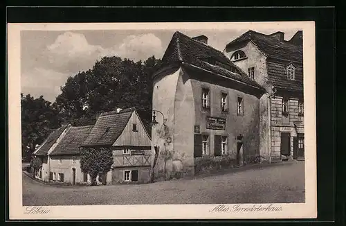 AK Löbau, Zittauer Strasse, Altes Torwärterhaus, Schneidermeister Richard Wünsche