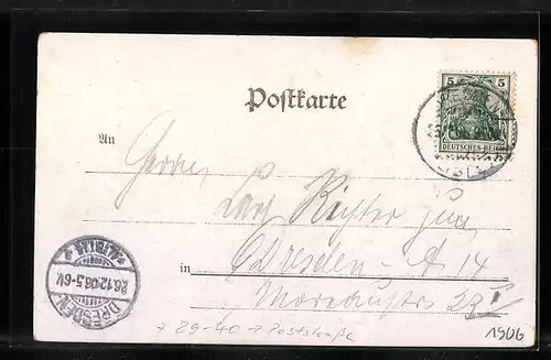 AK Löbau i. Sa., Kaiserliches Postamt, Strassenpartie