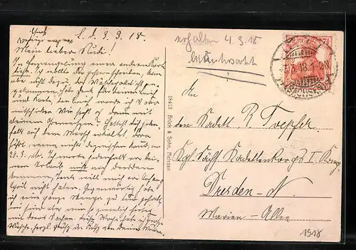 AK Löbau i. Sa., Kaiserliches Postamt und Poststrasse